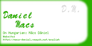 daniel macs business card