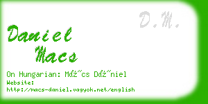 daniel macs business card